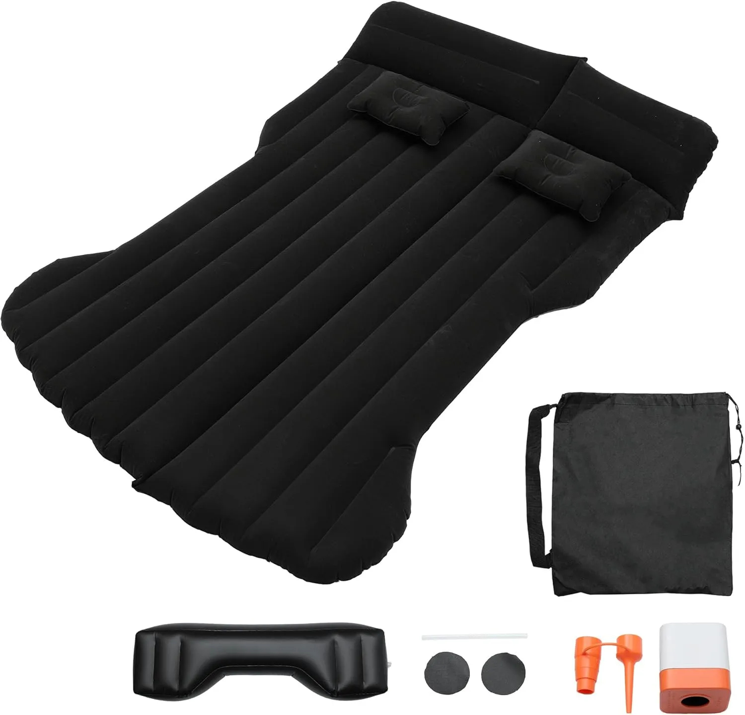1 Set Car Air Mattress for Tesla Model Y Black Inflatable Thickened Camping Bed Cushion Pillow Flocking Mattress