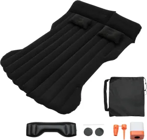 1 Set Car Air Mattress for Tesla Model Y Black Inflatable Thickened Camping Bed Cushion Pillow Flocking Mattress