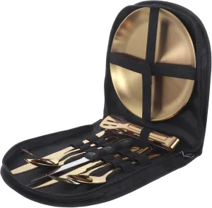 1 Set Stainless Steel Camping Cutlery with Case Portable Tableware for Outdoor Dining Ergonomic Design for Easy Use for Picnic and Camping Adventures