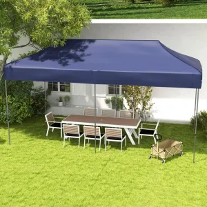 10' x 20' Pop Up Canopy Tent, Instant Sun Shelter with 3-Level Adjustable Height, Easy up Outdoor Tent for Parties with Wheeled Carry Bag for Garden, Patio