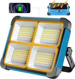 100W ErayLife Rechargeable LED Work Light, 10000LM Portable Work Solar Light, Magnetic Worklight with 5 Modes, Waterproof Flood Light with Stand for Car Repairing, Garage Workshop Job Site Lighting