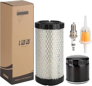 10L0L Golf Cart Tune Up Kit for EZGO TXT 2010 Up & RXV 2008 Up Gas Models with 4 Cycle Kawasaki 13.5 hp Engines Inl. Air Filter Oil Filter Fuel Filter Spark Plug, Engine Maintenance Kit for EZGO