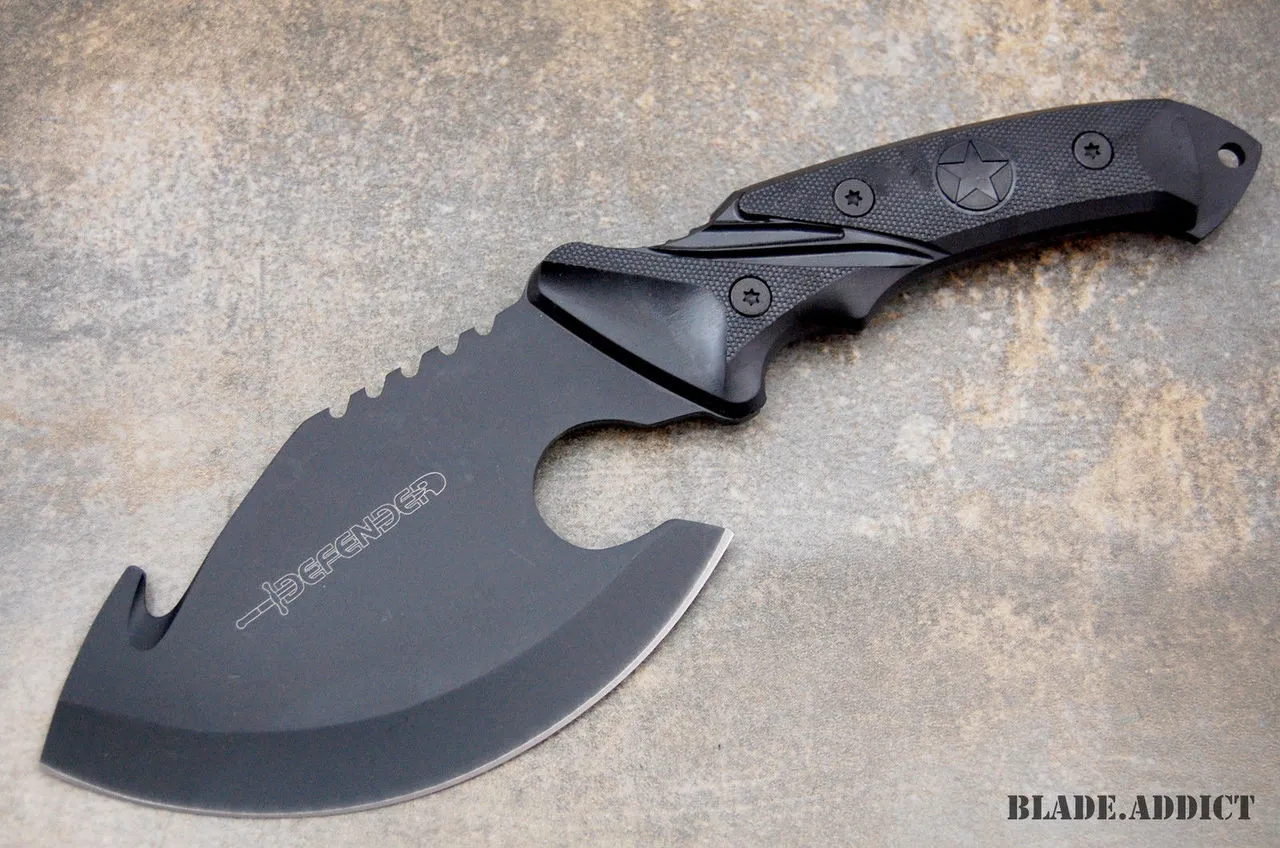 10" Survival Gut-Hook Hunting Knife Hatchet