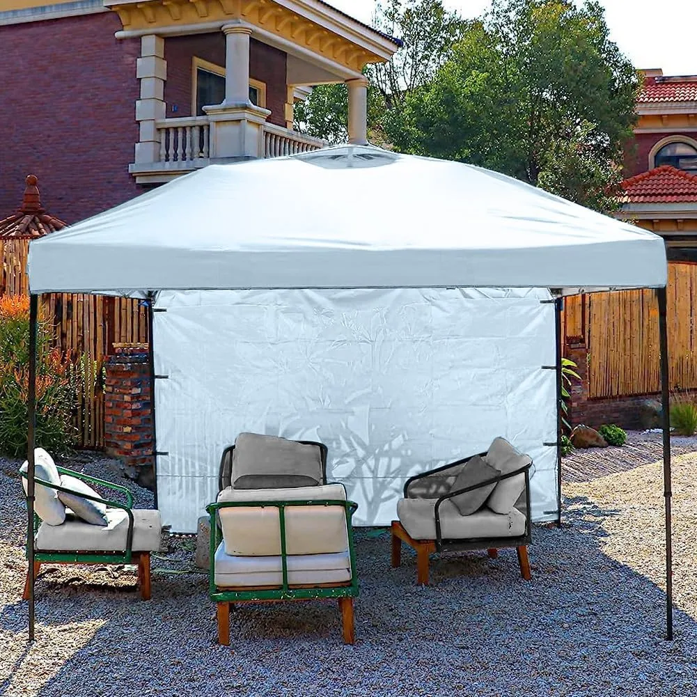 10x10 Pop up Canopy Tent Replacement Top only, 10 x 10 Canopy Replacement Roof Cover Silver White
