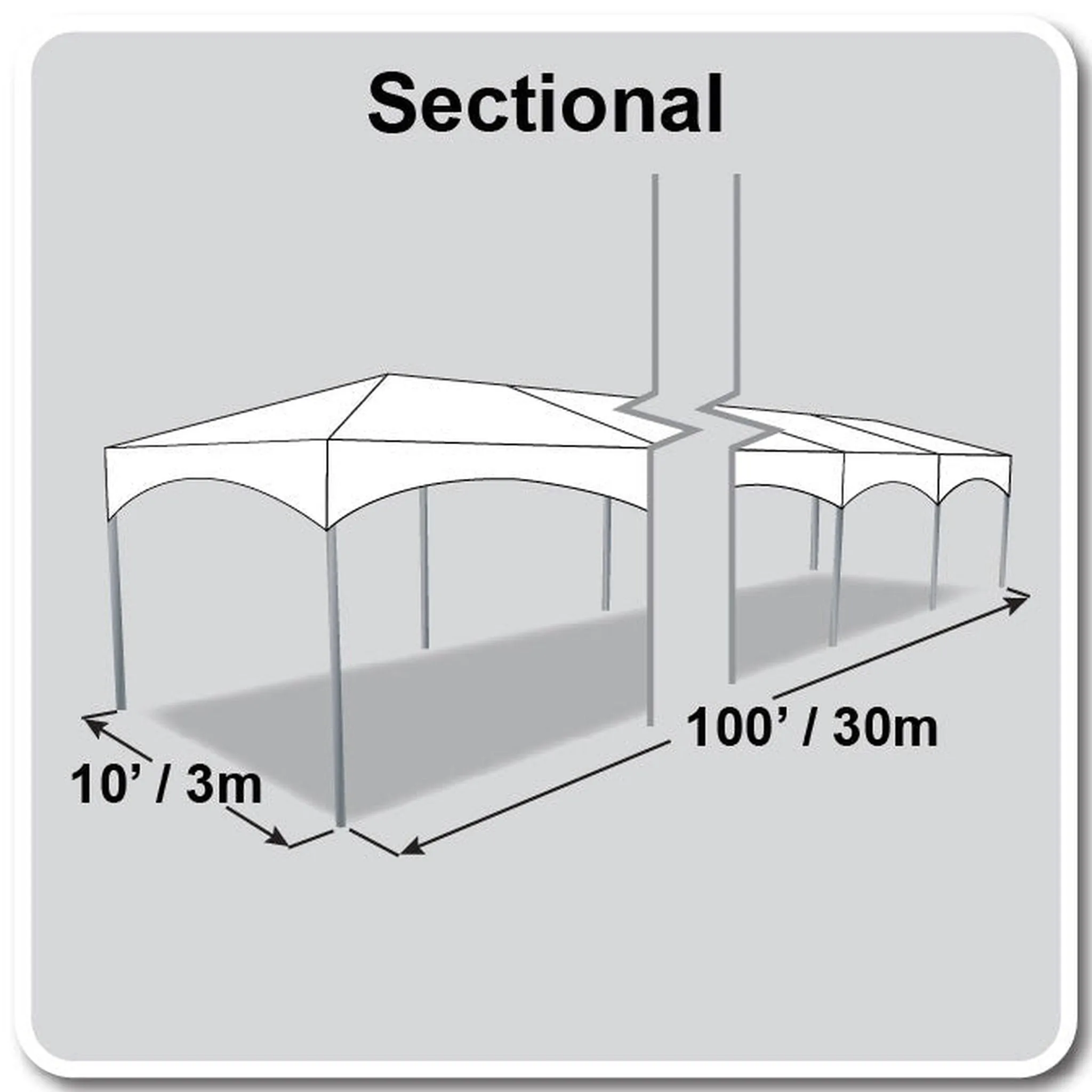 10x100 Master Series Frame Tent