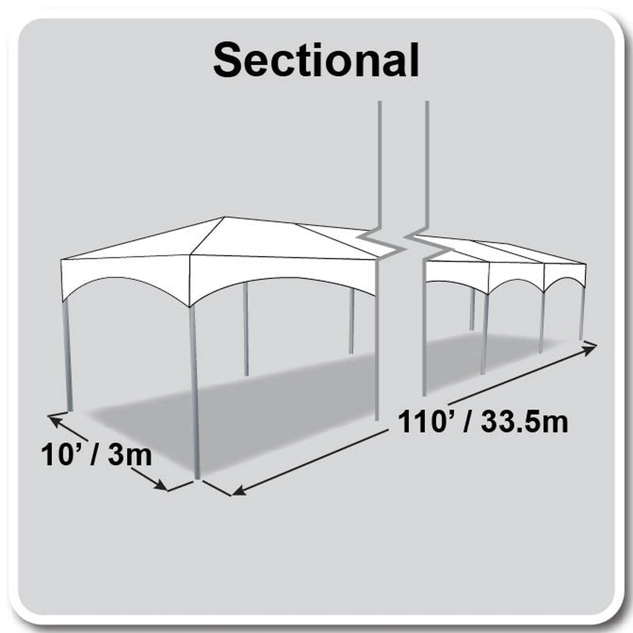 10x110 Master Series Frame Tent