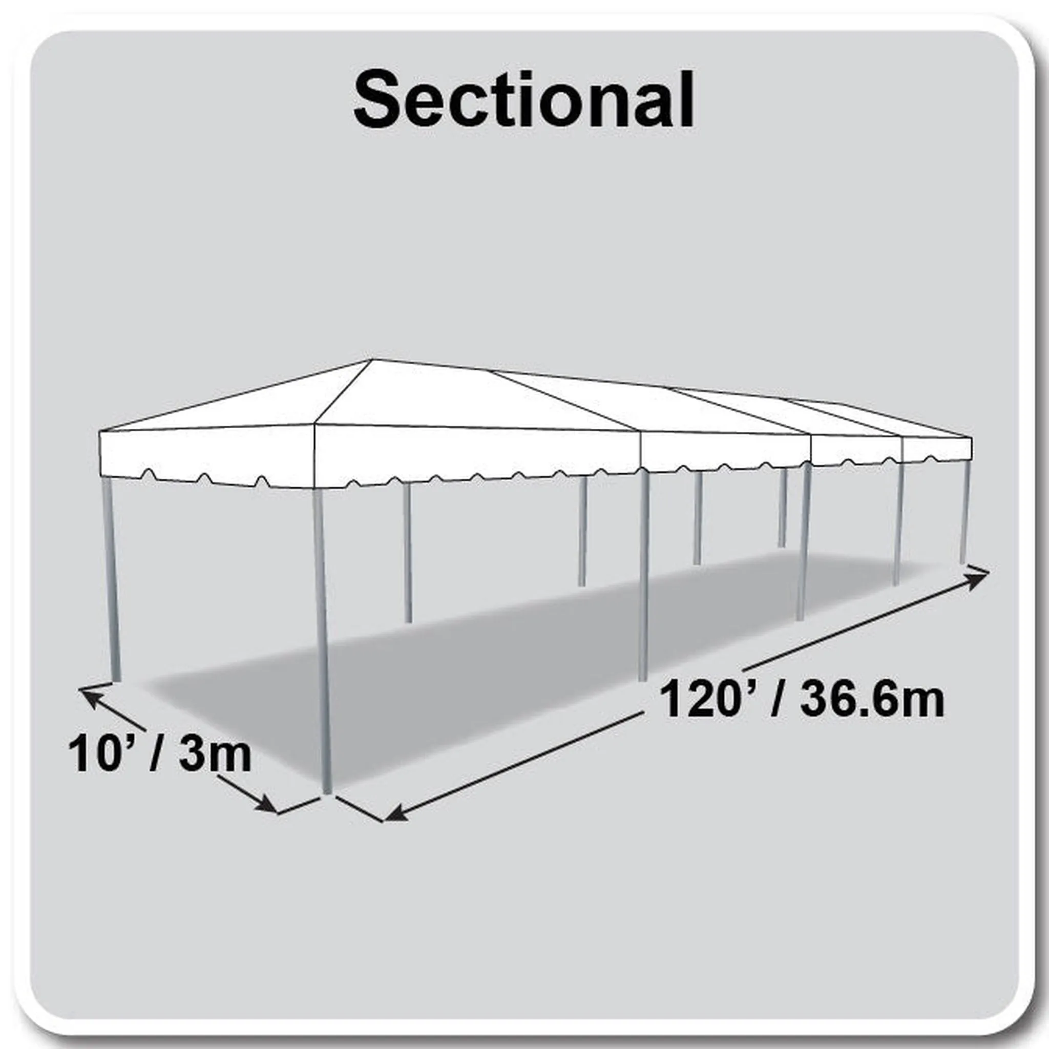 10x120 Classic Series Frame Tent