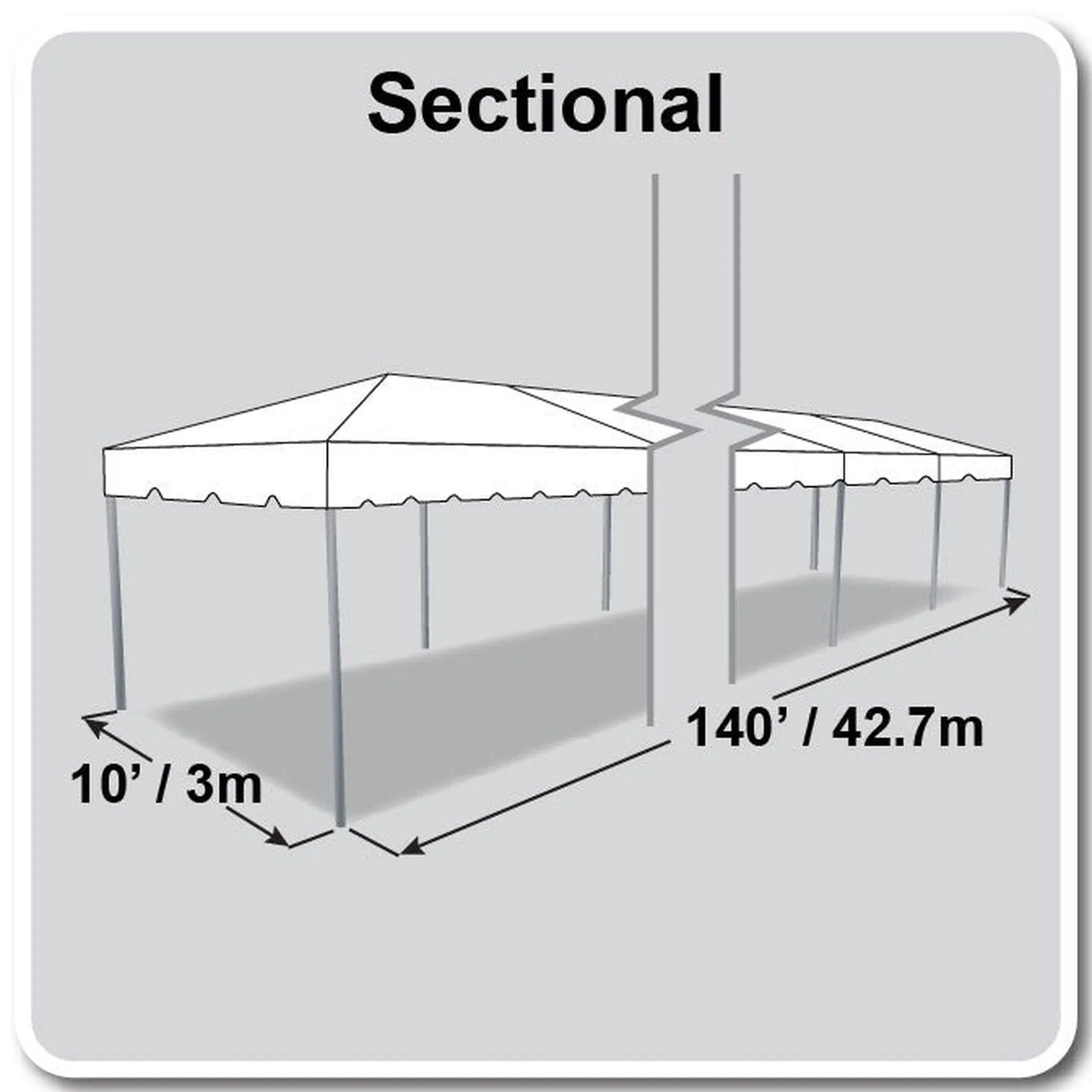 10x140 Classic Series Frame Tent