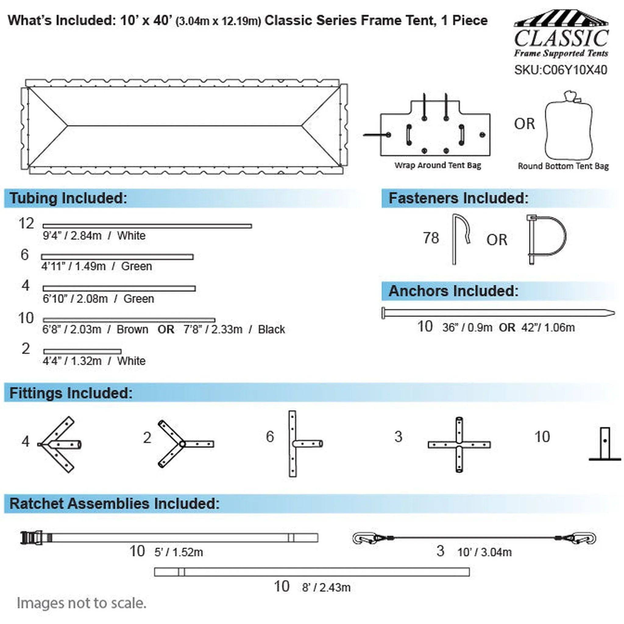 10x40 Classic Series Frame Tent