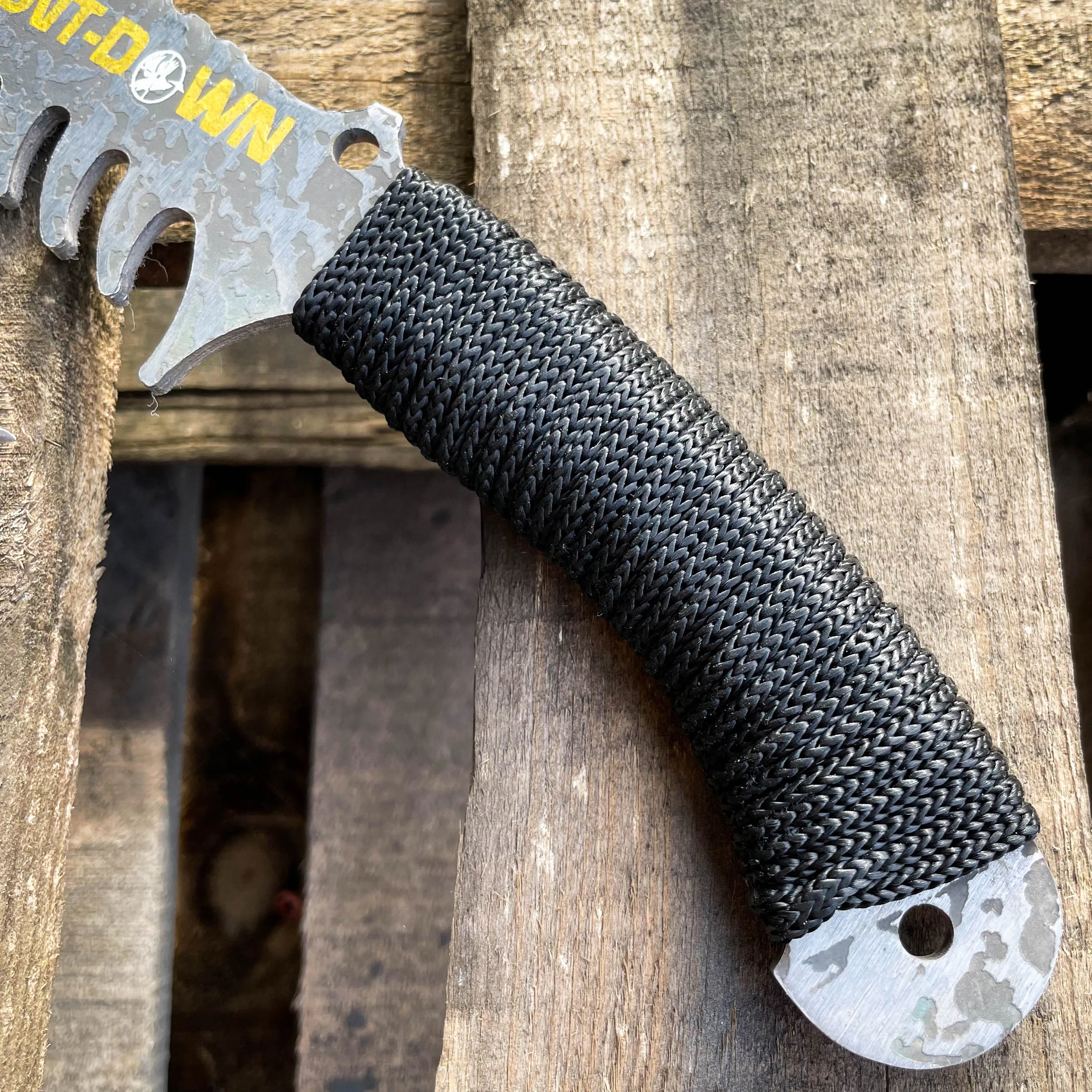 11.5" Outdoor Camping Survival Fixed Blade Tomahawk Wolf Etch Axe Hatchet Knife