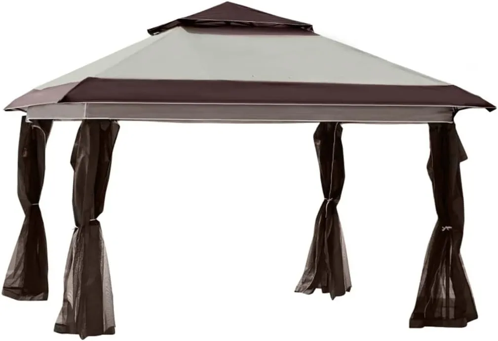 12' X 12' Pops Up Canopy Sun Shade Instant Tent Folding Sidewall Netting,3-Level Adjustable Height and Storage Bag
