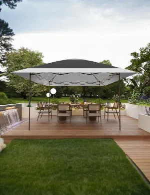 12x12FT Outdoor Pop Up Canopy Instant Tent, Foldable Tent Sun Shelter Gazebo, Adjustable Heights, Quick Setup, Wheeled Carry Bag, for Patio Furniture and Backyard
