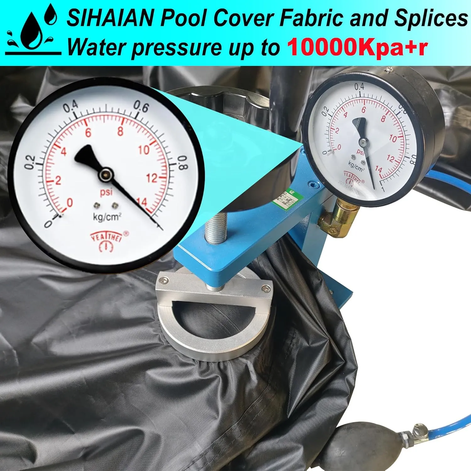 12x24Ft Rectangular Pool Cover with Side Storage for Oval and Rectangular Above Ground Pool, One-Piece Solar Oval Pool Cover, Preventing Waterlogging, UV and Weather Resistant WP:10000kPa 