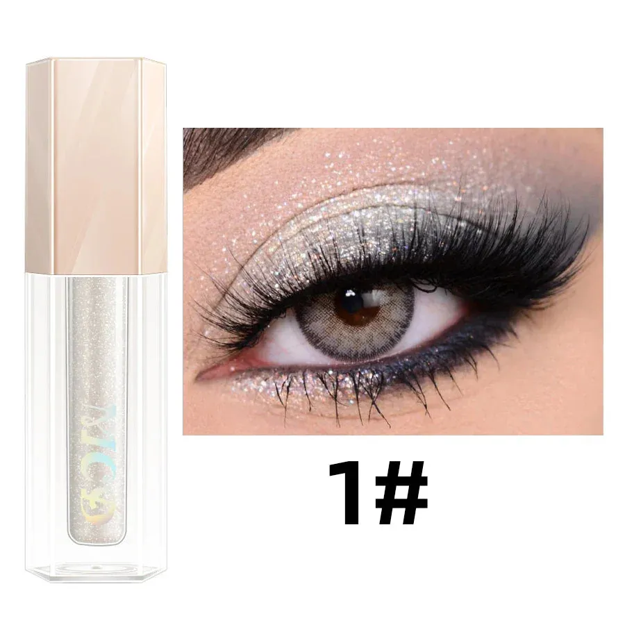13 Colors Liquid Eyeshadow Stick, Natural Nude Matte Shimmer Glitter Eyeshadow, Waterproof Smokey Beauty Makeup Kit Brown Color