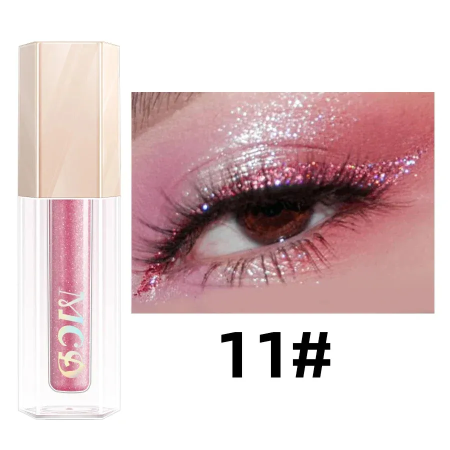 13 Colors Liquid Eyeshadow Stick, Natural Nude Matte Shimmer Glitter Eyeshadow, Waterproof Smokey Beauty Makeup Kit Brown Color