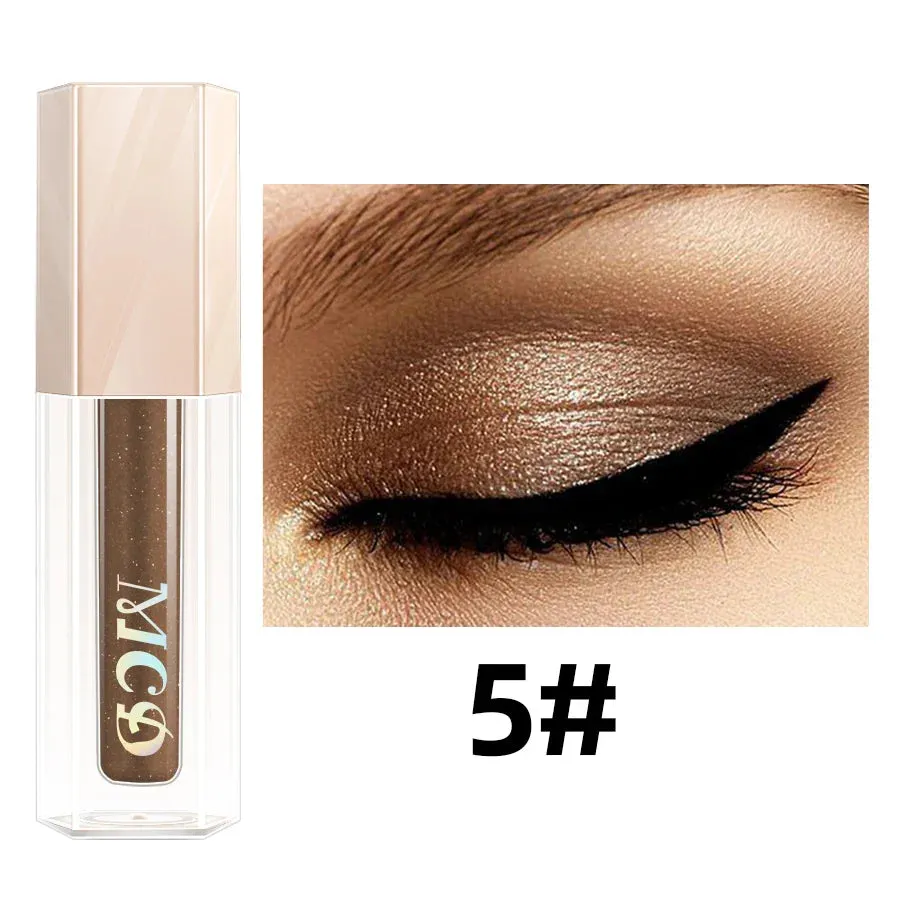 13 Colors Liquid Eyeshadow Stick, Natural Nude Matte Shimmer Glitter Eyeshadow, Waterproof Smokey Beauty Makeup Kit Brown Color