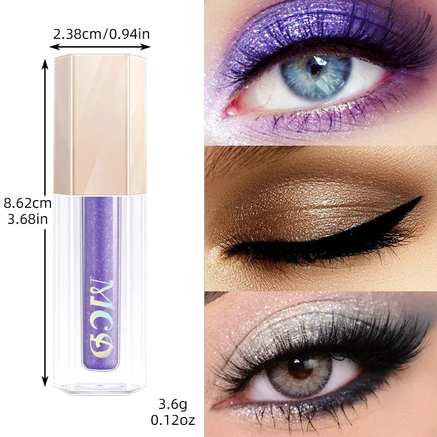 13 Colors Liquid Eyeshadow Stick, Natural Nude Matte Shimmer Glitter Eyeshadow, Waterproof Smokey Beauty Makeup Kit Brown Color
