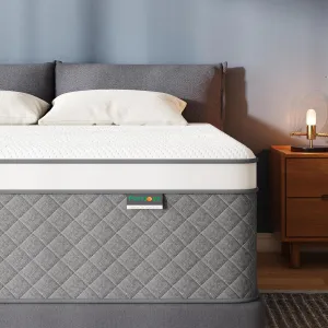 14 Inch Queen Mattress, Cooling-Gel Memory Foam and Pocket Spring Hybrid Mattress, Queen Bed Mattress in a Box, CertiPUR-US Certified, Medium Firm, Queen Size Mattress