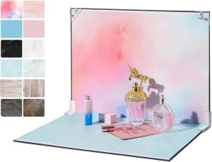 16x11.5 Inch Photo Backdrop Board Small Product Photography Backdrop Kit, 6PCS Double Sided 12 Patterns Flat Lay Background Paper Photoshoot Props, for Food Jewelry Cosmetics Photography