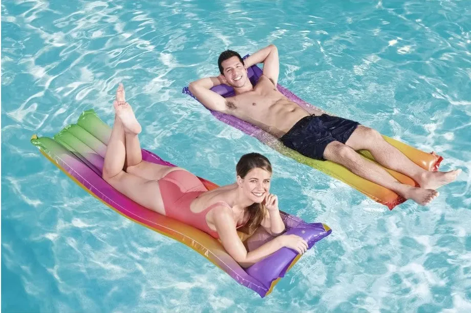 1.7m Inflatable Pool Rainbow Air Mattress / Suitable for Ages 12  Years