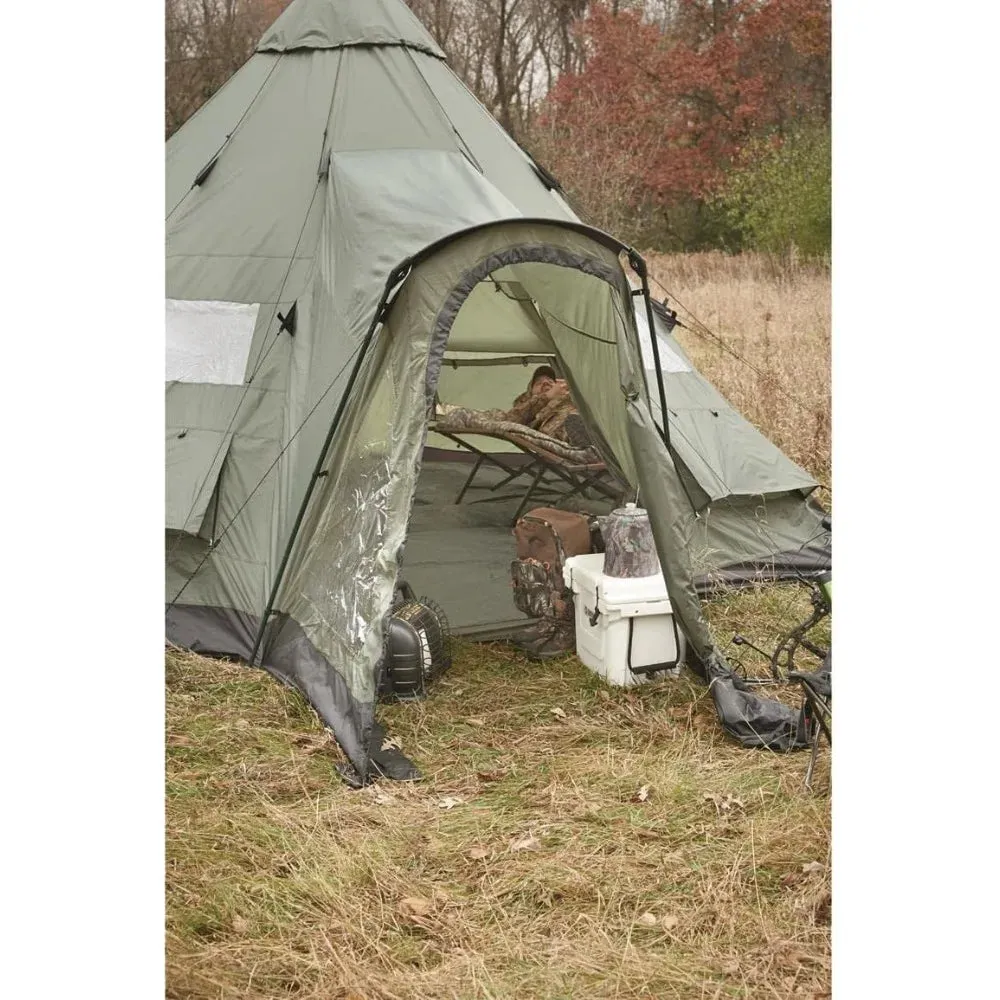 18 x 18 Foot 8 Person Waterproof Teepee Camping Tent
