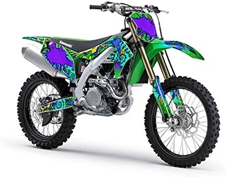1993-1996 KLX 300 Zany Green Senge Graphics Complete Kit Compatible with Kawasaki