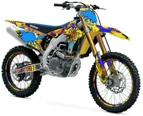 1995-1999 RM 80 Zany Yellow Senge Graphics Complete Kit with Rider I.D. Compatible with Suzuki