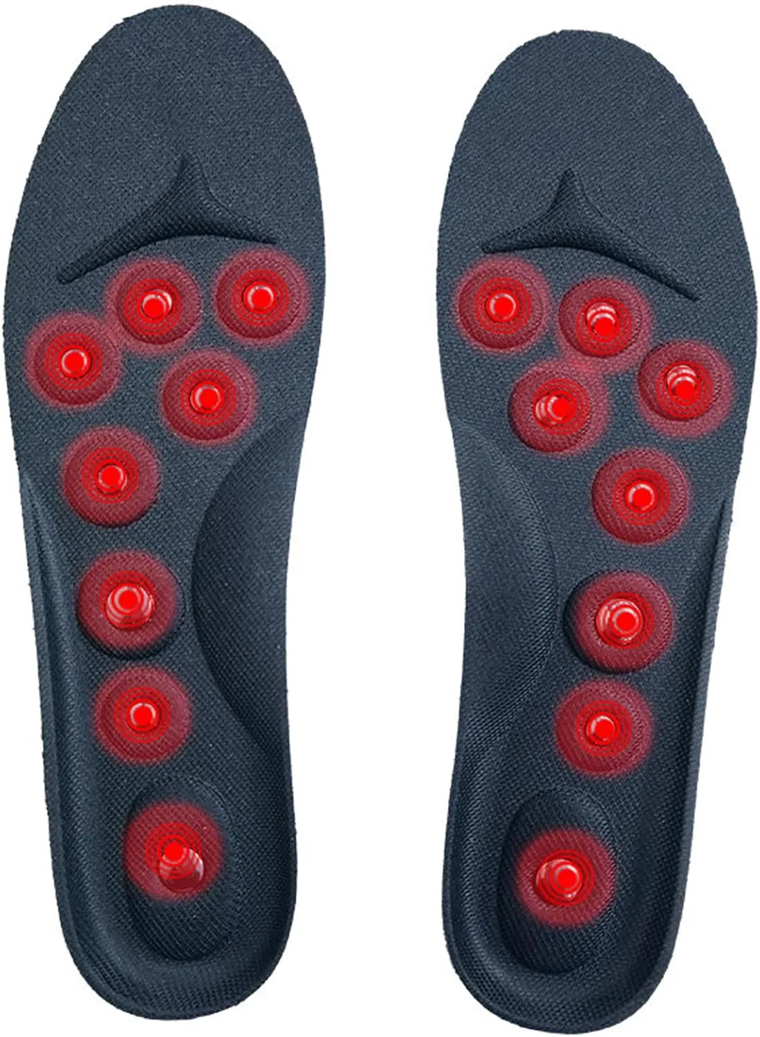 2 Pairs Magnetic Insoles, Acupressure Slimming Insoles, Massaging Therapy Shoe Insert for Men and Women, Relieve Foot Fatigue, Relax Sole Muscles, Against Plantar Fasciitis,S,2 Pairs