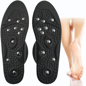2 Pairs Magnetic Insoles Breathable Massage Insoles Acupressure Insoles, Pressure Point Reflexology Insole Orthopedic Insoles, Anti Fatigue Massage Therapy, Relieve Pain,S,2 Pairs