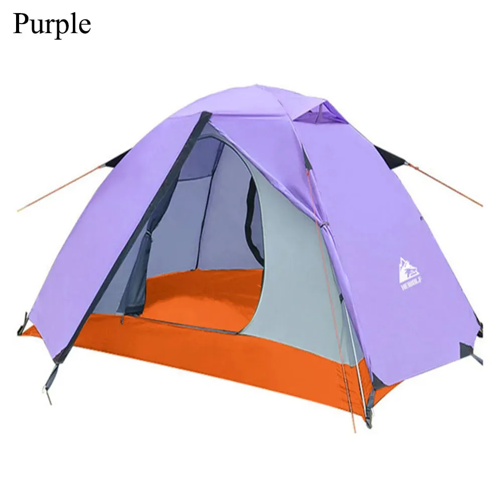 2 Person 4 Season Camping Tent, 210T 210D Aluminum Waterproof Hiking Tent, 2.65kg Ultralight