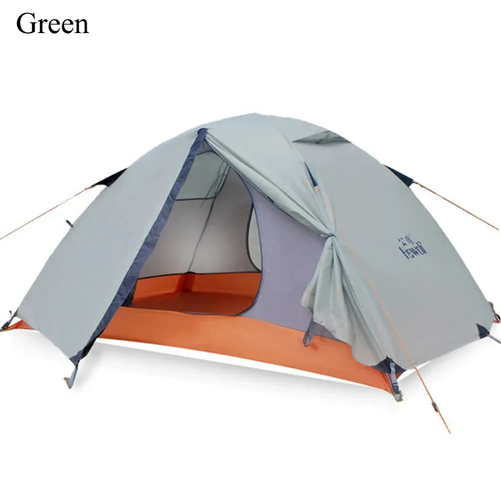 2 Person 4 Season Camping Tent, 210T 210D Aluminum Waterproof Hiking Tent, 2.65kg Ultralight