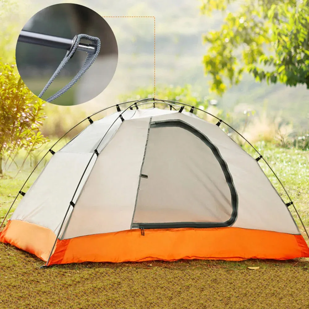 2 Person 4 Season Camping Tent, 210T 210D Aluminum Waterproof Hiking Tent, 2.65kg Ultralight