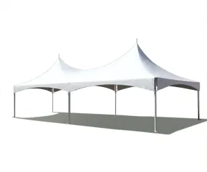 20' Foot x 30' Foot Twin Tube West Coast Frame Style Party Tent - White Canopy - 2.5" Inch Aluminum Frame - Canopies for Banquets, Weddings, Graduations, and Events
