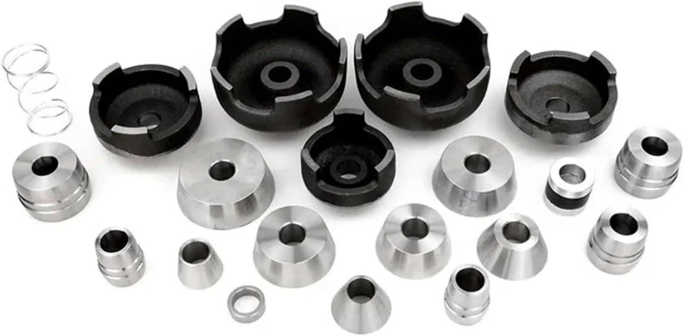 20 Piece Passenger Car & Light Duty Truck Cone & Bell Clamp Adapter Set for Brake Lathes with 1" Arbor - Ammco 4347 - Made in USA