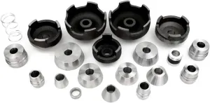 20 Piece Passenger Car & Light Duty Truck Cone & Bell Clamp Adapter Set for Brake Lathes with 1" Arbor - Ammco 4347 - Made in USA