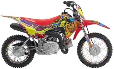 2011-2016 CRF 80 Zany White Senge Graphics Complete Kit Compatible with Honda
