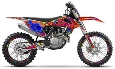 2016 XCF-W Zany Orange Senge Graphics Complete Kit with Rider I.D. Compatible with KTM