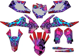 2021-2023 MC 65 Zany Red Senge Graphics Complete Kit Compatible with GASGAS