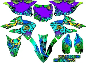 2022-2025 KX 85 Zany Green Senge Graphics Complete Kit Compatible with Kawasaki