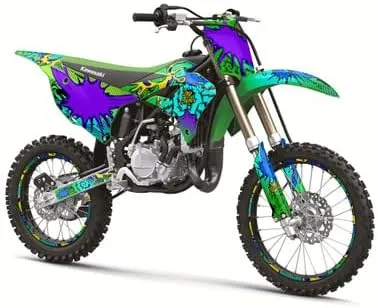 2022-2025 KX 85 Zany Green Senge Graphics Complete Kit Compatible with Kawasaki