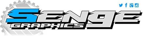 2023-2024 SX Zany White Senge Graphics Complete Kit with Rider I.D. Compatible with KTM