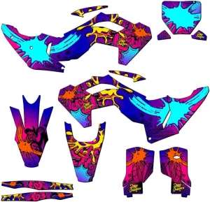 2023-2025 TX Zany Pink Senge Graphics Complete Kit Compatible with Husqvarna