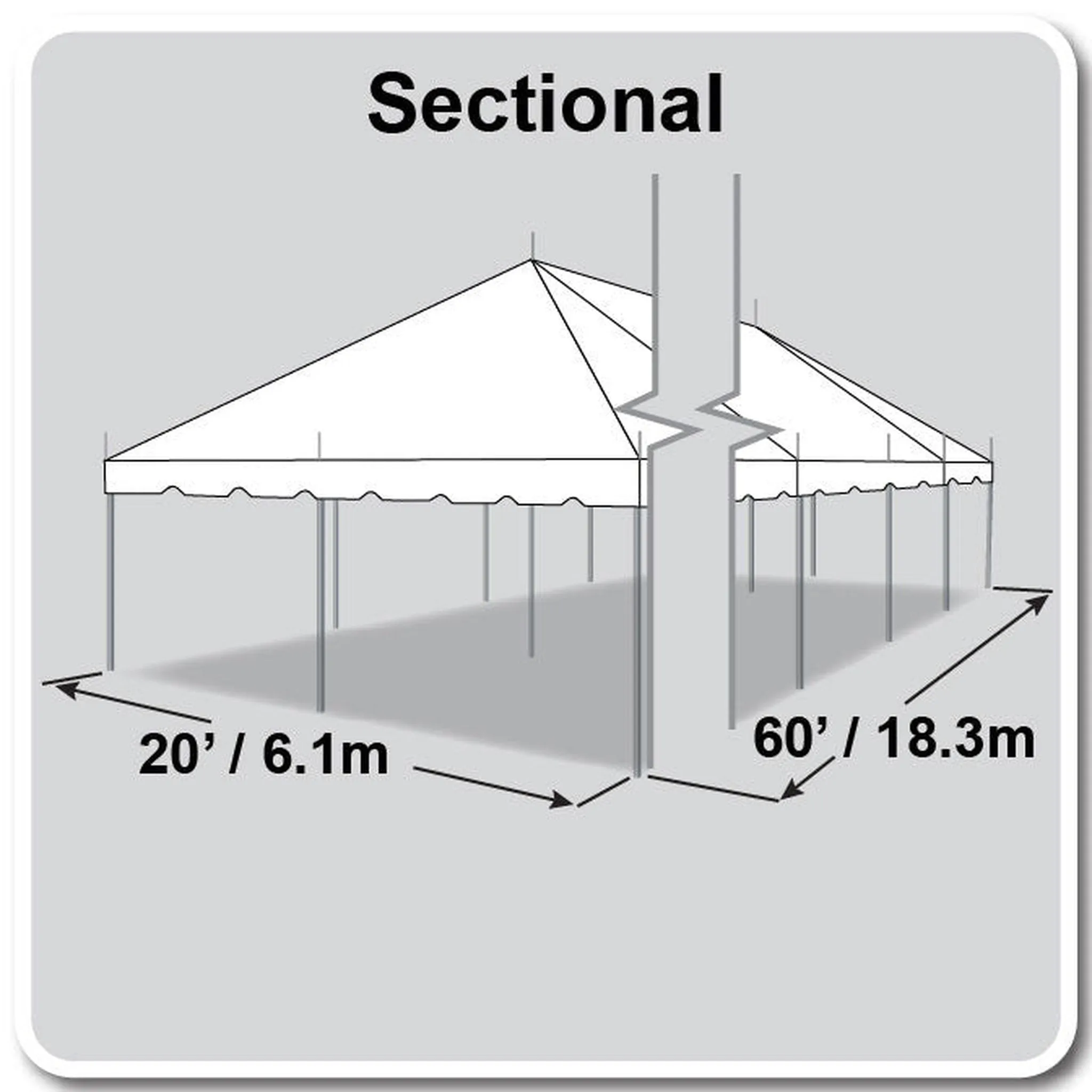 20x60 Classic Series Pole Tent