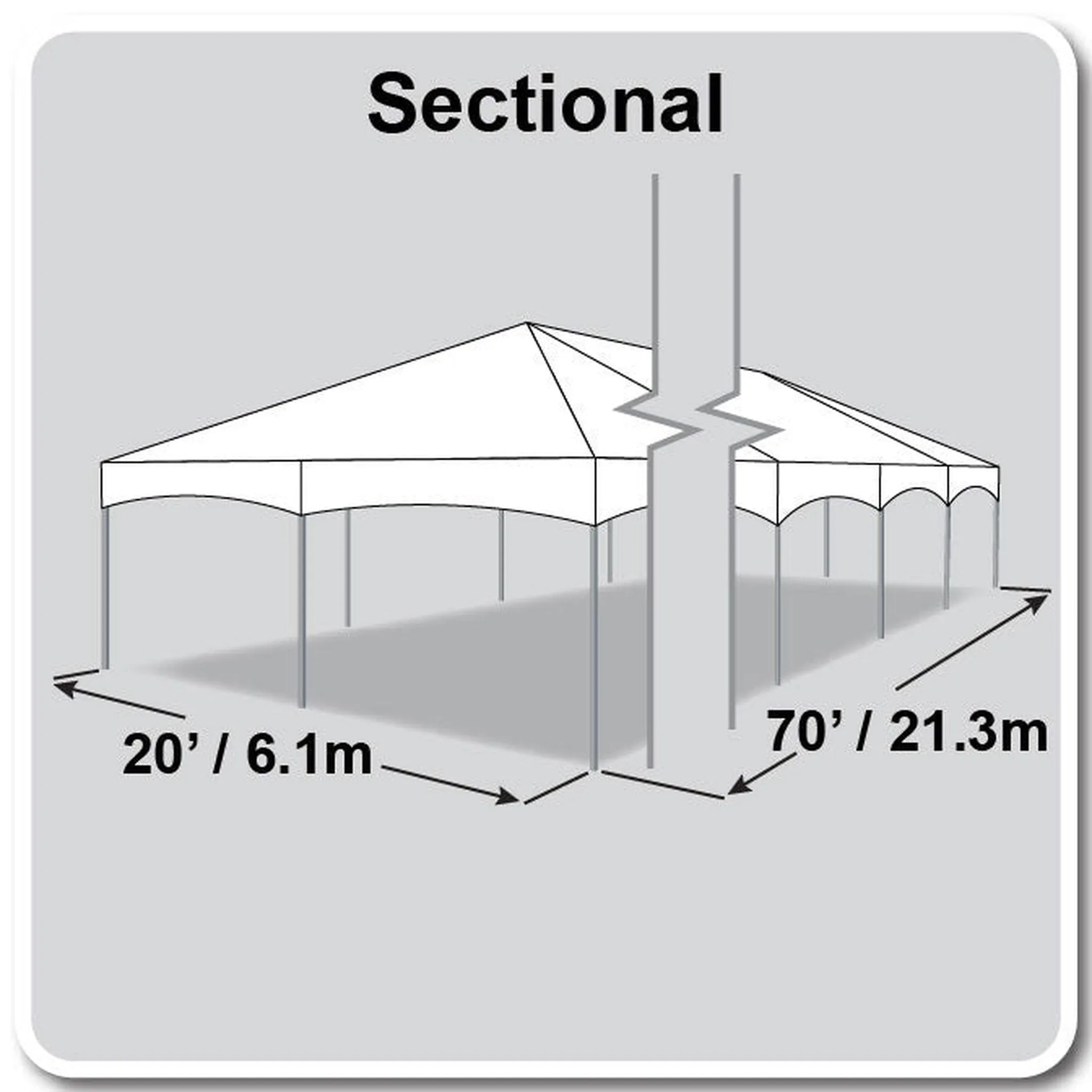 20x70 Master Series Frame Tent