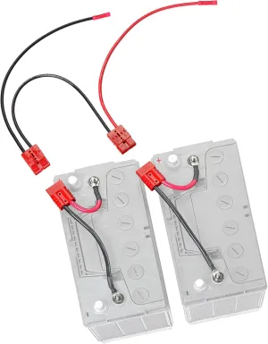 24V Trolling Motor Quick Connect/Disconnect Kit RCE24VBK | Plug and Play Boat Wiring Kit for Two 12V Batteries in Series | 8 AWG Marine Grade Wire | Lithium Compatible