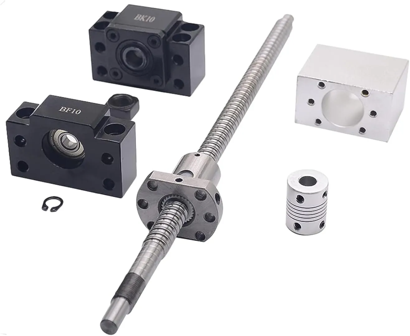 2Pcs 300MM HGR20 Linear Guide Rail with 4 Bearing Block,1Pcs 300MM SFU1204 Ball Screw with Metal Deflector Ball Screw Nut