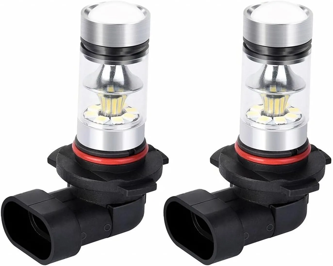 2PCS 9005/9006 LED Headlight Bulbs Fog Light Bulb, High and Low Beam Lights 12V 100W, 6500K Daytime Running lights, Front Light Replacement Kit for Most Vehicles (White)