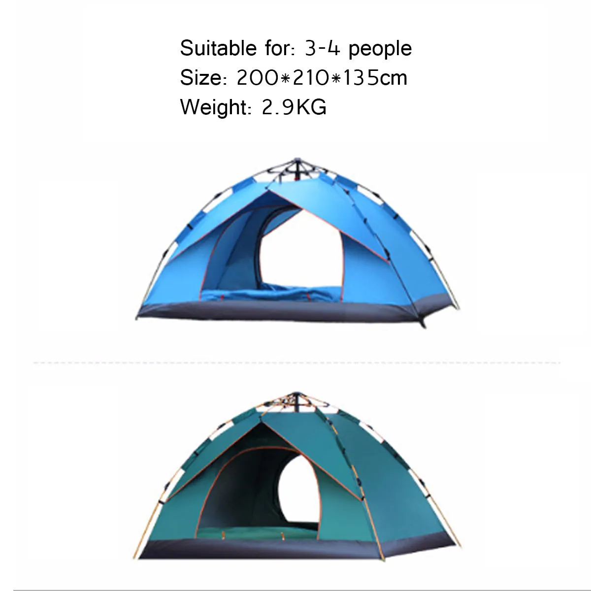 3 4 Person Automatic Pop Up Tent