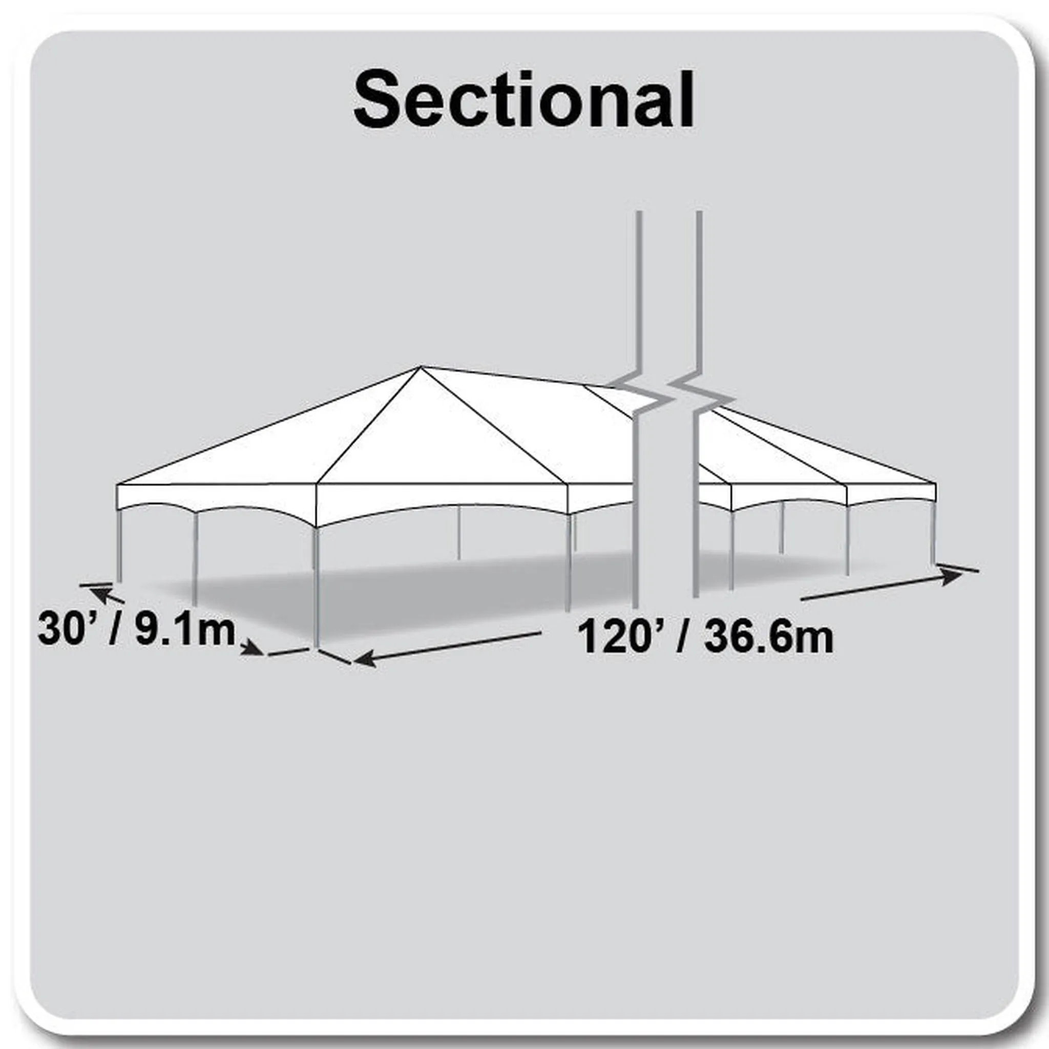30x120 Master Series Frame Tent