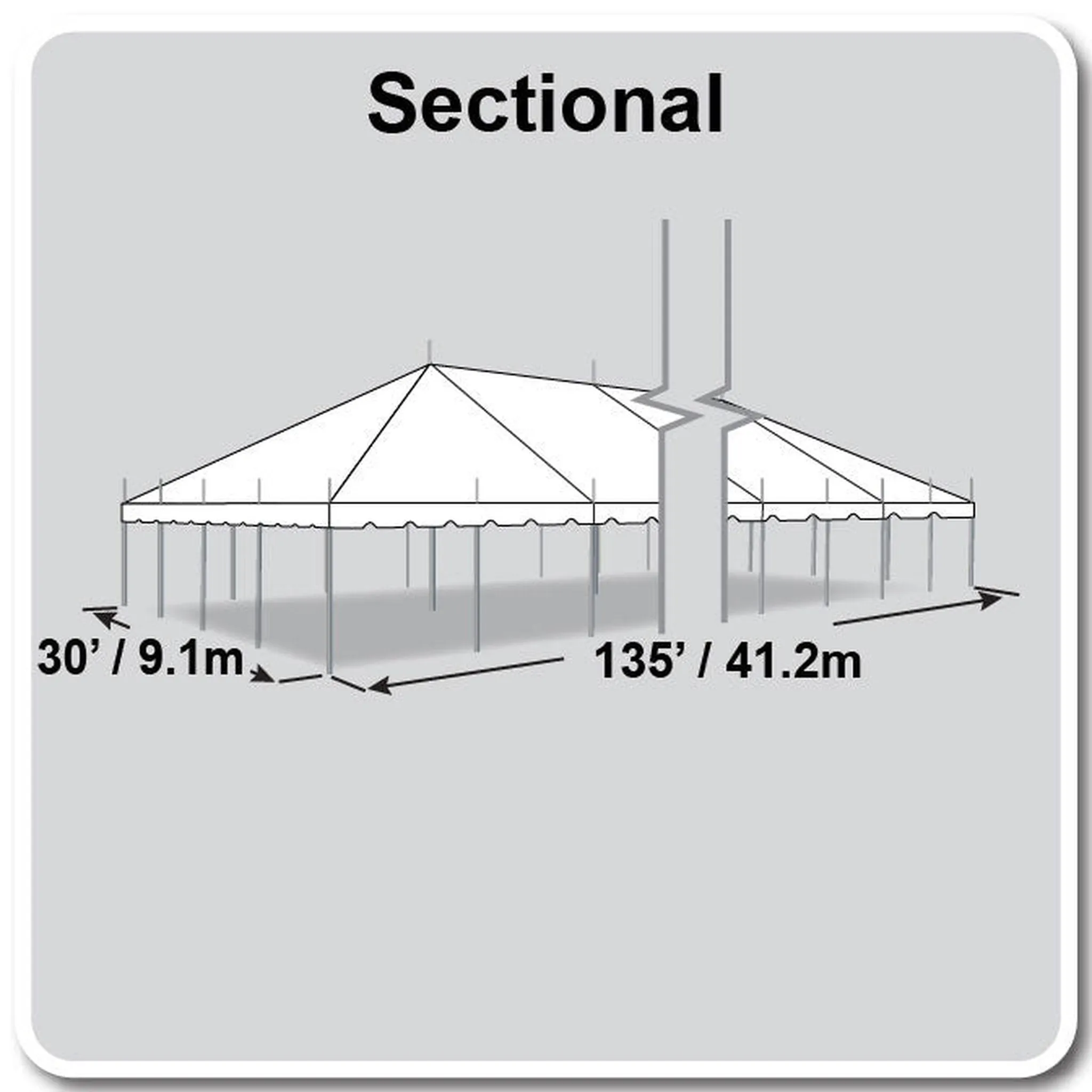 30x135 Classic Series Pole Tent
